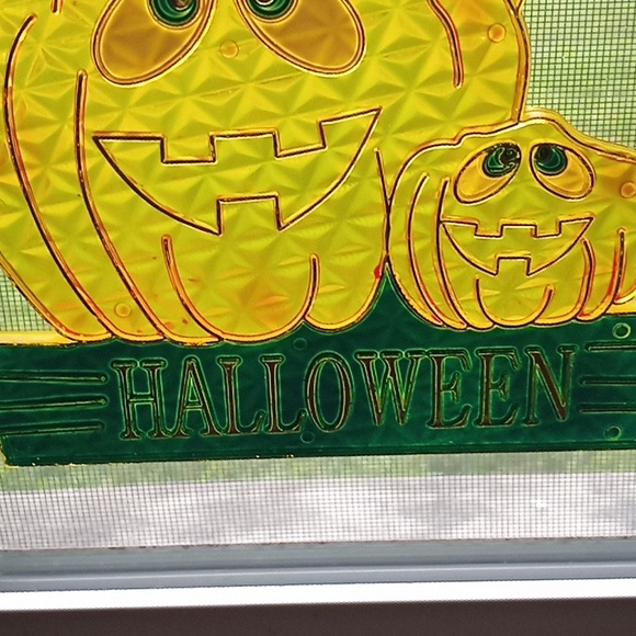 Vintage Pumpkin Time KMart Halloween Suncatcher - Picture 7 of 9